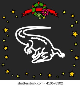 Web line icon. Alligator, crocodile; wild animals