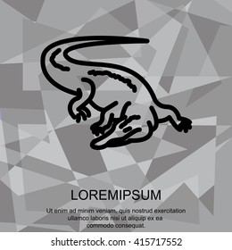 Web line icon. Alligator, crocodile; wild animals