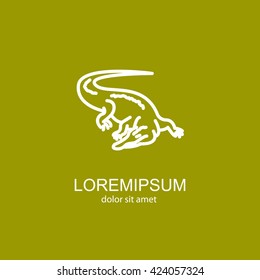 Web line icon. Alligator, crocodile; wild animals