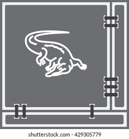 Web line icon. Alligator, crocodile; wild animals