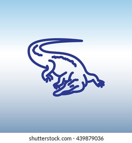 Web line icon. Alligator, crocodile; wild animals