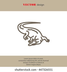 Web line icon. Alligator, crocodile; wild animals