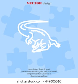Web line icon. Alligator, crocodile; wild animals