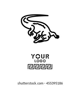 Web line icon. Alligator, crocodile; wild animals