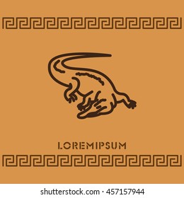 Web line icon. Alligator, crocodile; wild animals