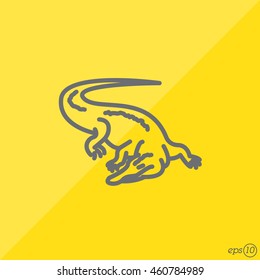 Web line icon. Alligator, crocodile; wild animals