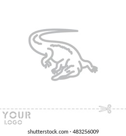 Web line icon. Alligator, crocodile; wild animals