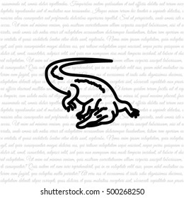 Web line icon. Alligator, crocodile; wild animals