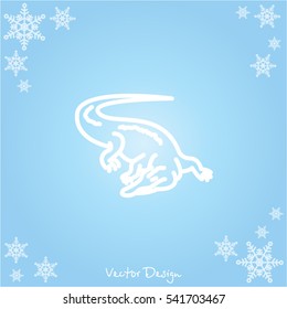 Web line icon. Alligator, crocodile; wild animals