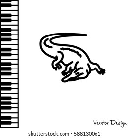 Web line icon. Alligator, crocodile; wild animals