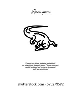 Web line icon. Alligator, crocodile; wild animals