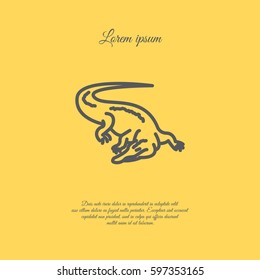 Web line icon. Alligator, crocodile; wild animals