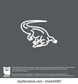 Web line icon. Alligator, crocodile; wild animals