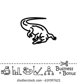Web line icon. Alligator, crocodile; wild animals