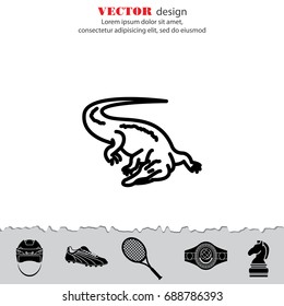 Web line icon. Alligator, crocodile; wild animals