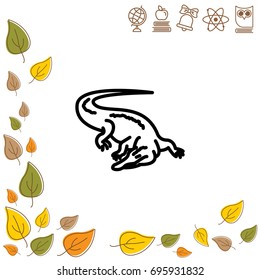 Web line icon. Alligator, crocodile; wild animals