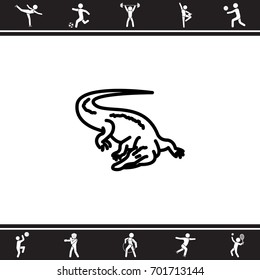 Web line icon. Alligator, crocodile; wild animals