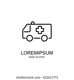 Web line icon. Ambulance