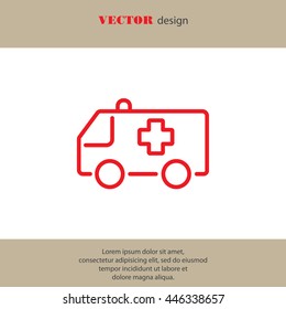 Web line icon. Ambulance