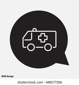 Web line icon. Ambulance