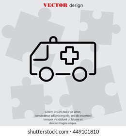 Web line icon. Ambulance
