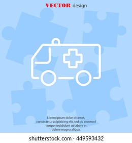 Web line icon. Ambulance