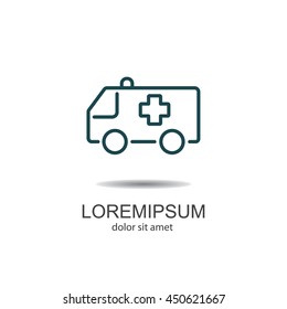 Web line icon. Ambulance