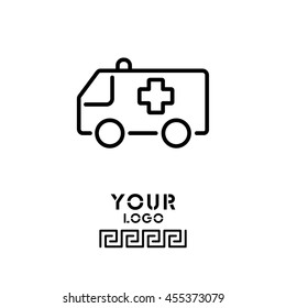 Web line icon. Ambulance