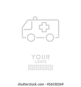 Web line icon. Ambulance
