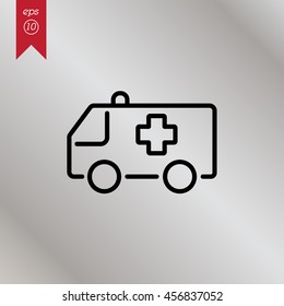 Web line icon. Ambulance