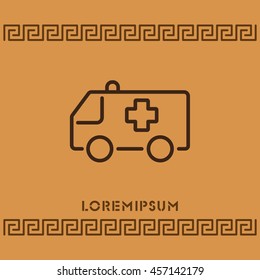 Web line icon. Ambulance