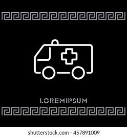 Web line icon. Ambulance