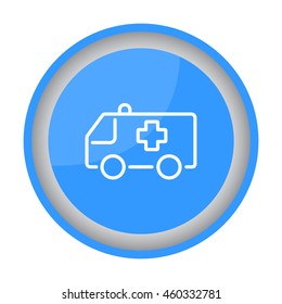 Web line icon. Ambulance