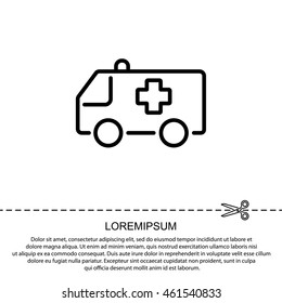 Web line icon. Ambulance