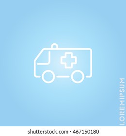 Web line icon. Ambulance