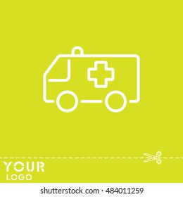 Web line icon. Ambulance