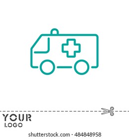 Web line icon. Ambulance