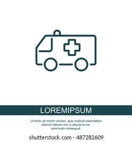 Web line icon. Ambulance