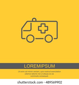 Web line icon. Ambulance