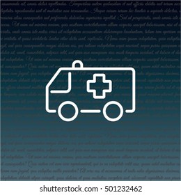 Web line icon. Ambulance