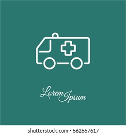 Web line icon. Ambulance