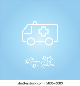 Web line icon. Ambulance