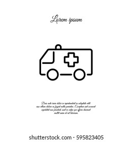 Web line icon. Ambulance