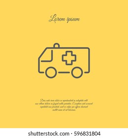 Web line icon. Ambulance