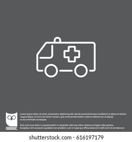 Web line icon. Ambulance