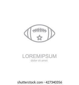 Web line icon. American football 