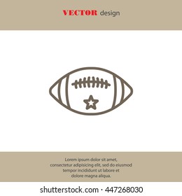 Web line icon. American football 