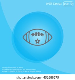 Web line icon. American football 