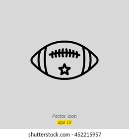 Web line icon. American football 