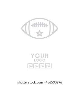 Web line icon. American football 